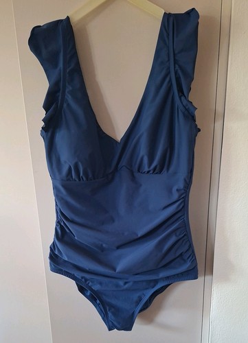 Dkny badeanzug blau rüschen - badeanzug,