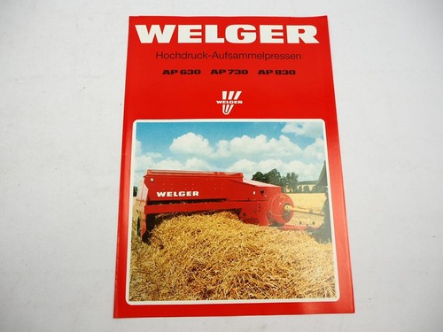 Original prospekt welger - welger, ap