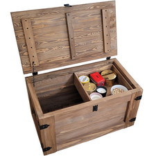 Holztruhe mit beweglichem