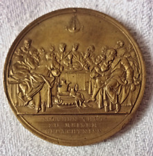 Einseitige Bronzemedaille LOOS "SOLCHES THUT ZU MEINEM GEDAECHNIS" Abendmahl