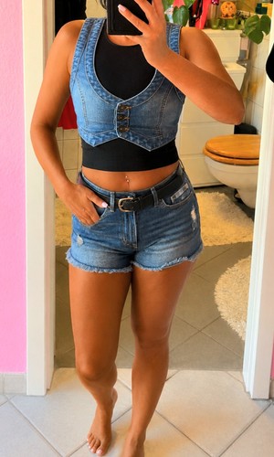 Kurze jeansweste von only - von,