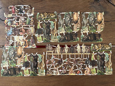 Alt Glanzbilder Verschiedene  EF Oblate Posiebilder  Basteln Tiere Konvolut