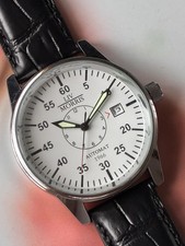 Schöne! LIV MORRIS Automat 1966 Herren Armbanduhr mit CITIZEN Kroko-Lederarmband