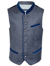 Trachtenweste Roding Kinder grau blau Lodenweste Jungen Trachten schick Maddox