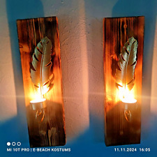 Wandkerzenhalter Holz,  HANDARBEIT,  rustikal, Teelichter ,Shabby Chic