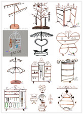Ohrringständer Ohrsteckerständer Schmuckdisplay Schmuckständer Metall 
