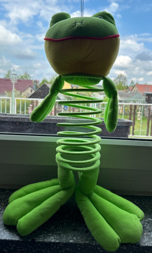 Frosch plüsch feder saugnapf - feder,
