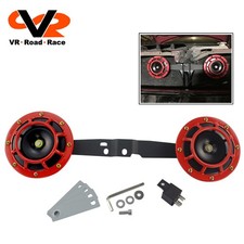 Hella Horn Set Super Ton Doppel Original 12V Rot Grill 500/300HZ + Relais Aes