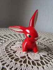Porzellanfigur roter Hase Goebel  Entwurf von Walter Bosse - Rarität