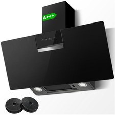 90cm Wandmontage Dunstabzugshaube Aktivkohlefilter für Abluft/Umluft Betrieb 