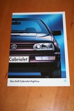 Prospekt Prospekt VW Golf 3-
