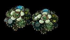 WEISS GREEN FLORAL ENAMEL