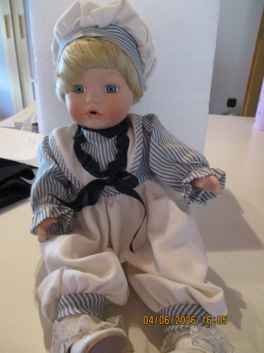 Porzellanpuppe blond sehr - porzellanpuppe,
