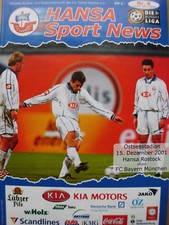Bundesliga FC Hansa Rostock - FC Bayern München 15.12.2001 - Ostseestadion
