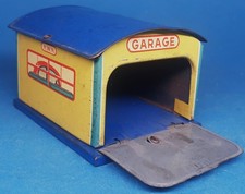 Altes Blechspielzeug, Blechgarage, Heinrich Wimmer Germany U.S. Zone