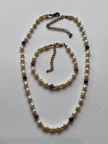 Schmuckset perlenkette armband - schmuckset,