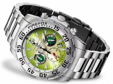 FIREFOX Chronograph GLOBALIZER FF35 Damen- Herrenuhr Unisex smaragdgrün 10 ATM