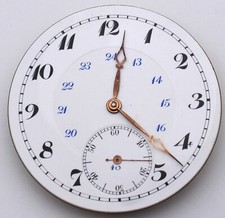 Taschenuhrwerk 42,53 mm mit Zifferblatt und Zeigern Unitas 31