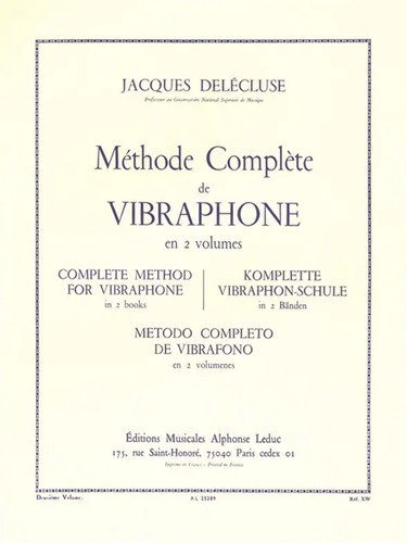 Methode vol vibraphone u - methode, vol.
