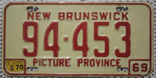 New brunswick nummernschild - new,