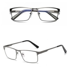Herren Metall Lesebrille Rechteckig Leser Brille 1,0 2,0 2,5 3,0 3,5 4,0 5,0 6,0