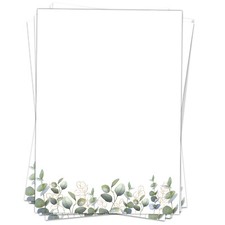 50 Blatt Briefpapier A4 mit Eukalyptus Motivpapier Bastelpapier Hochzeit Vintage