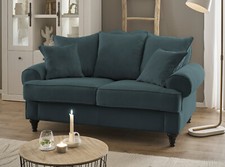Sofa in blaugrün Couch 2-Sitzer Sofagarnitur 2er-Sofa Loungesofa 170 cm Adelina