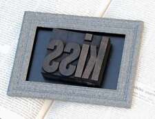 KISS Collage Holzlettern Plakatbuchstaben antik Unikat!! Druckbuchstaben lettern