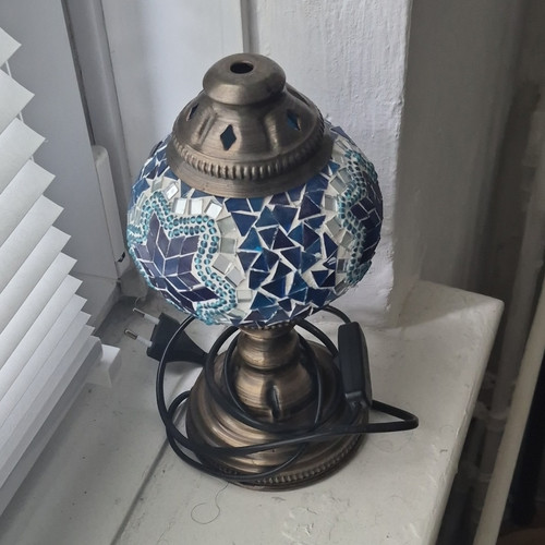 Tischlampe blaues glas - tischlampe,