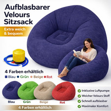 Aufblasbarer Sitzsack Velours