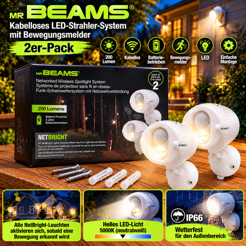Beams led außenstrahler - led, 2er