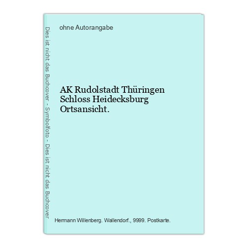 Rudolstadt thüringen - ak,