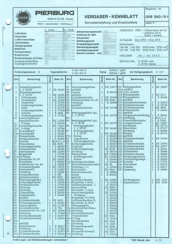 Datenblatt einstelldaten - datenblatt,
