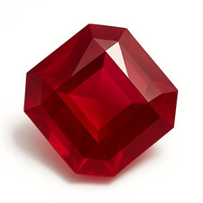 8 kt Rubin im Quadratschliff