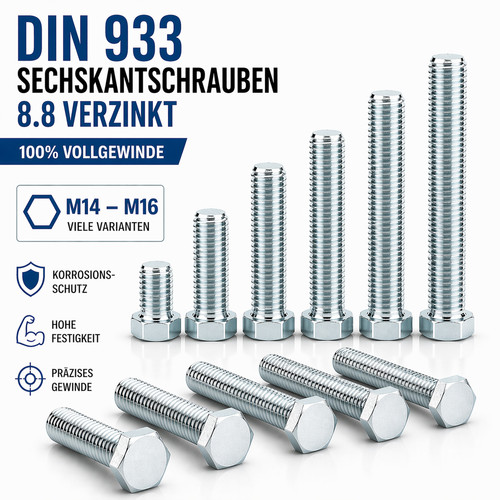 Sechskantschrauben din 933 - din,