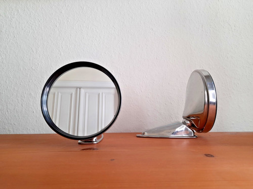Oldtimer chrom spiegel - chrom,