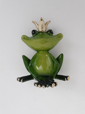 Porzelanfigur Froschkönig Dekofigur Froschfigur 15cm Neu