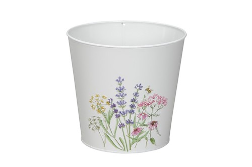 Blumentopf bedruckt metall - blumentopf,