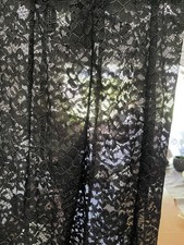 Spitzen Party Schlag Hose schwarz transparent Gr 34 top Zustand