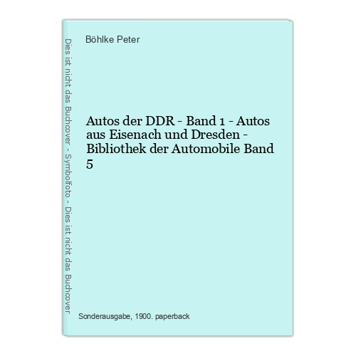 Autos der ddr band - ddr, 1