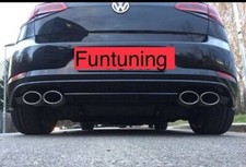 Edelstahl Sportauspuff Endschalldämpfer für VW Golf 7 Facelift Rohre 120x80mm