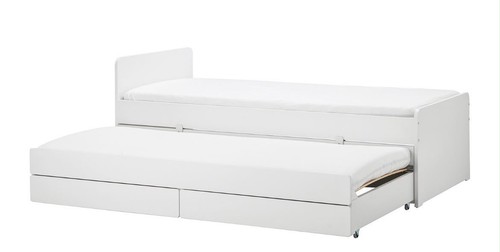 Ausziehbett daybed holz weiß - ausziehbett/daybed,