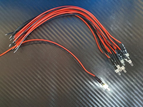 10x led weiss - weiss, glasklar