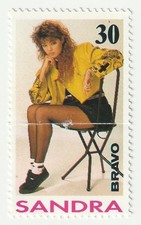 Sandra Ann Lauer • Bravo Star Stamp No. 30 • 1990s German Collectible • Rare
