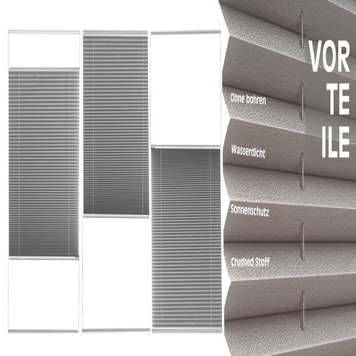 Plissee rollo ohne bohren - plissee,