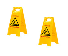 2 Stück Warnschild-Vorsicht Rutschgefahr-Vorsicht Glatt-Warnaufsteller Glatteis