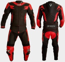 MOTORRAD KOMBI JACKE HOSE LEDER UND TEXTIL MIT HERAUSNEHMBAREN PROTEKTOREN CE