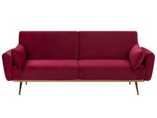 3-Sitzer Schlafsofa Samt rot