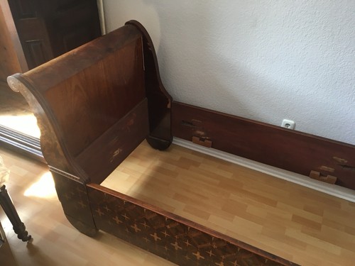 Biedermeier bett mit - biedermeier,