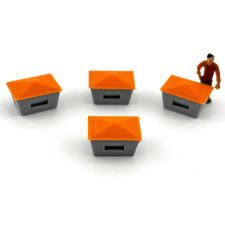 4x H0 Streugutbehälter 1:87